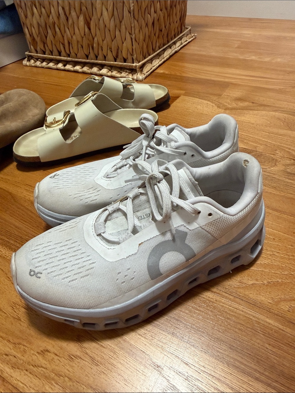 On Running Cloudmonster White Sneakers